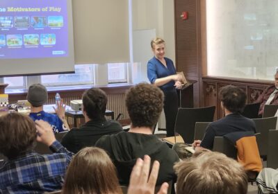 Author Cheryl Platz brings The Game Development Strategy Guide guest lecture to the University of Pittsburgh’s Digital Narrative and Interactive Design program