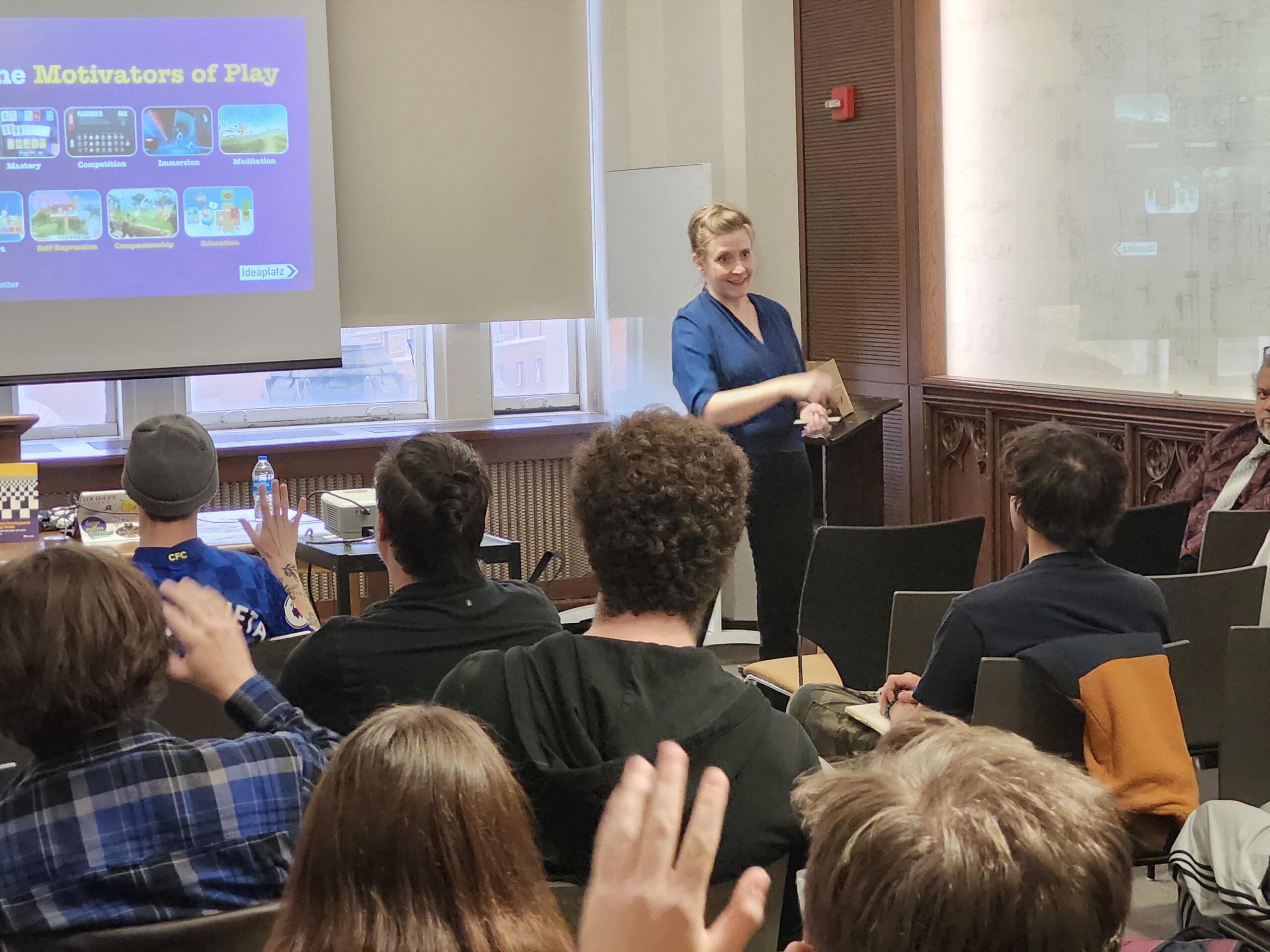 Author Cheryl Platz brings The Game Development Strategy Guide guest lecture to the University of Pittsburgh’s Digital Narrative and Interactive Design program